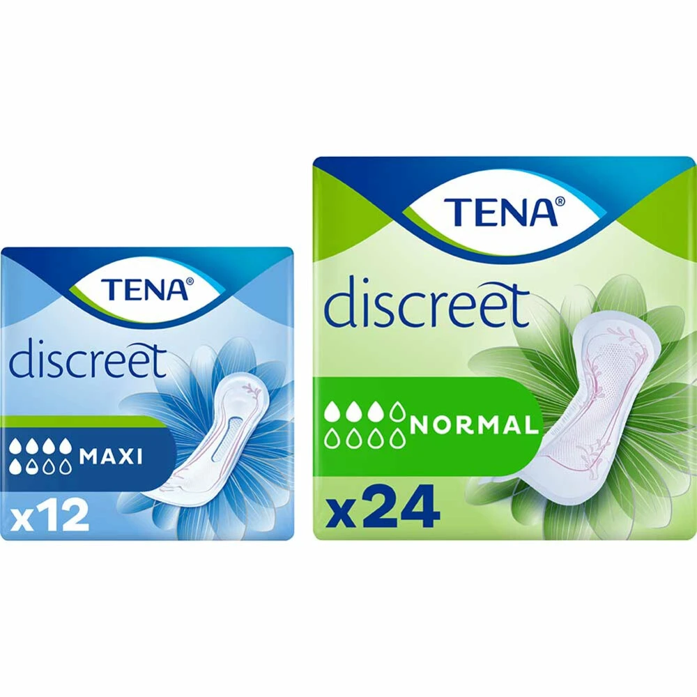TENA Discreet Normaal En Maxi Pakket 1 TENA Discreet Normaal En Maxi Pakket