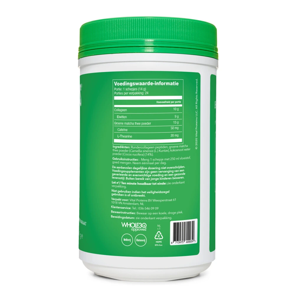 Vital Proteins Matcha Collageen 2 Vital Proteins Matcha Collageen - Afbeelding 2