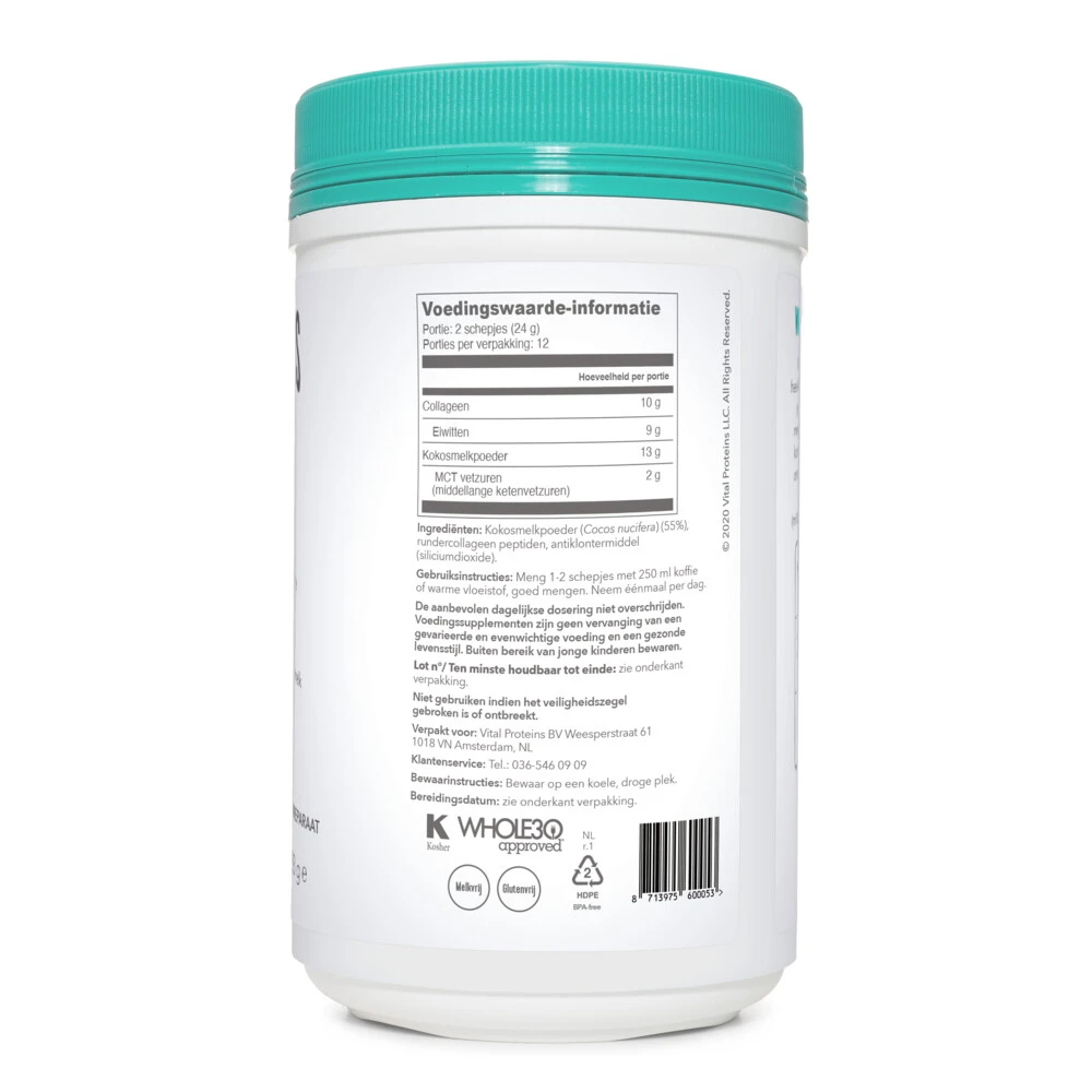 Vital Proteins Collageen Creamer Kokos 2 Vital Proteins Collageen Creamer Kokos - Afbeelding 2