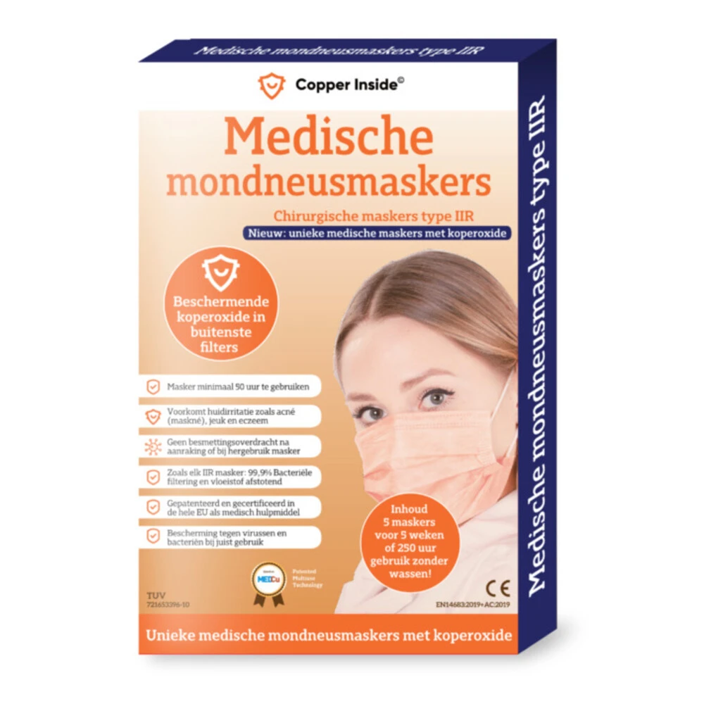 Medisch Mondmasker IIR Met Koper 1 Medisch Mondmasker IIR Met Koper