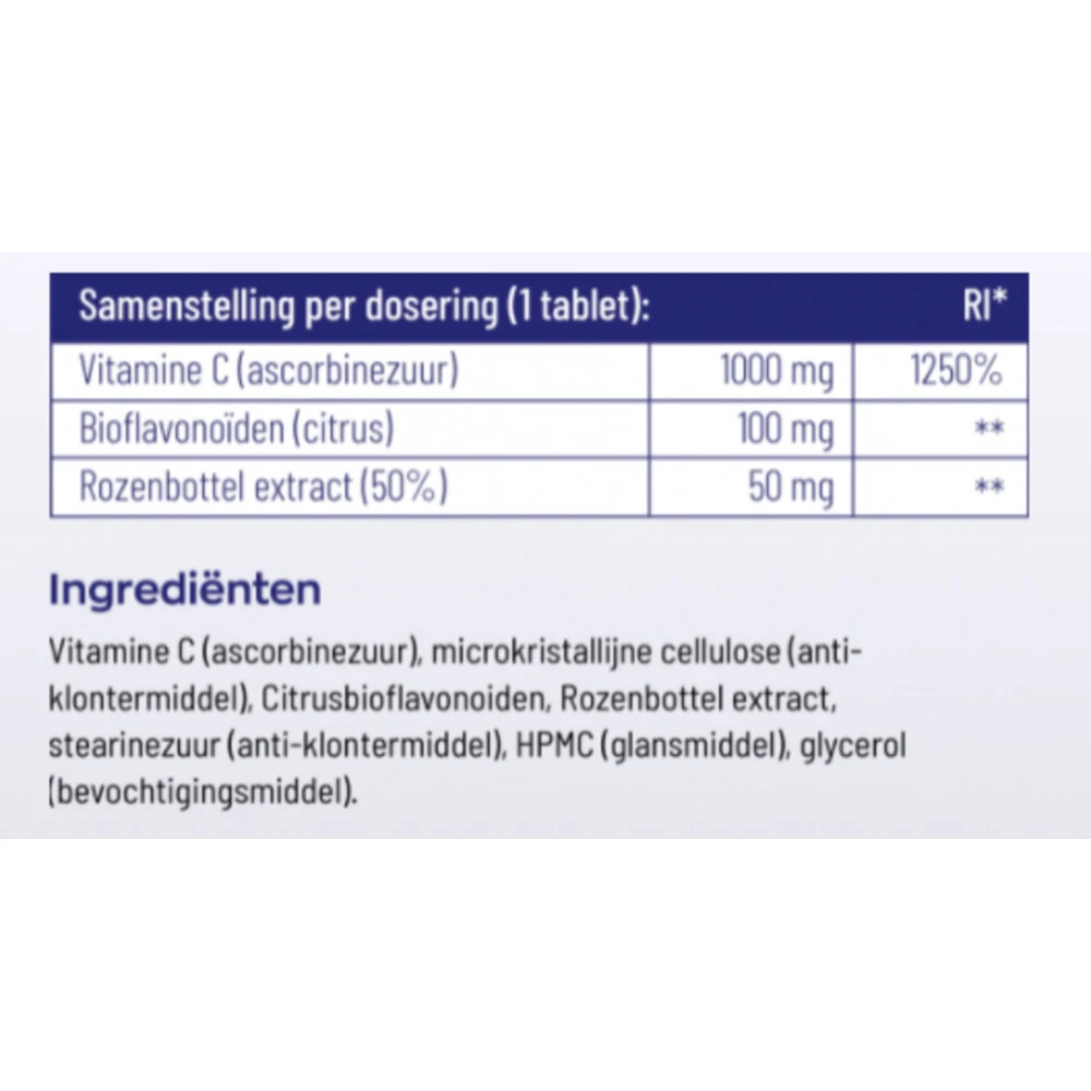 Vitakruid Vitamine C 1000 Mg 2 Vitakruid Vitamine C 1000 Mg - Afbeelding 2