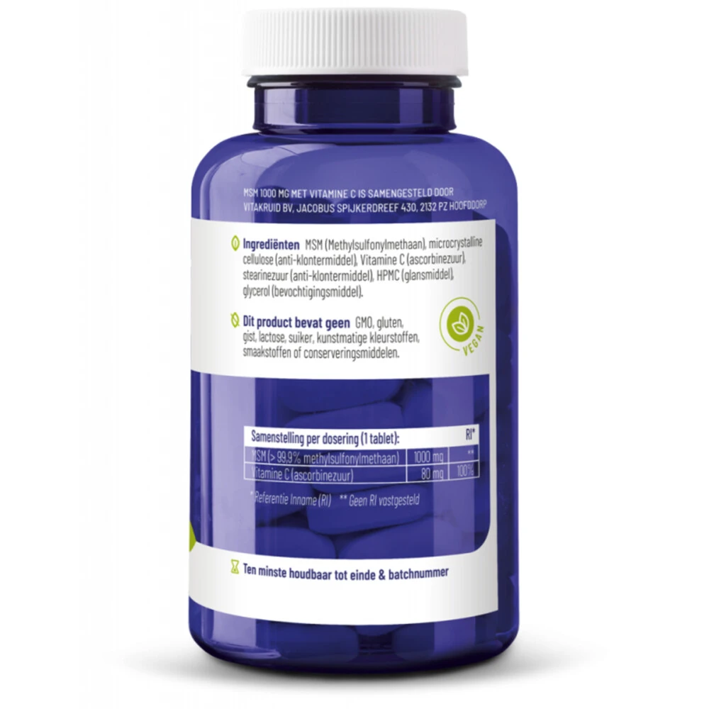 Vitakruid Msm 1000 Mg Vitamine C 2 Vitakruid Msm 1000 Mg Vitamine C - Afbeelding 2