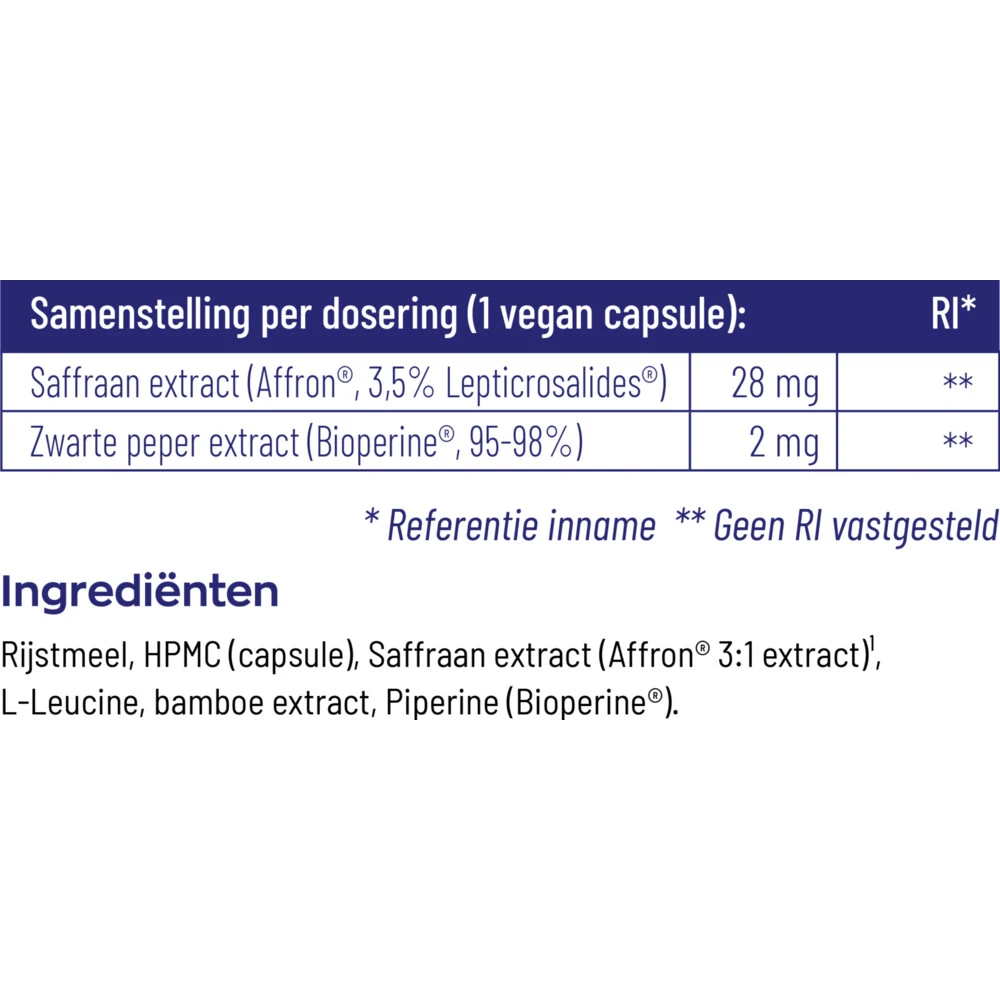 2x Vitakruid Saffraan 28 MG & Bioperine 5 2x Vitakruid Saffraan 28 MG & Bioperine - Afbeelding 5