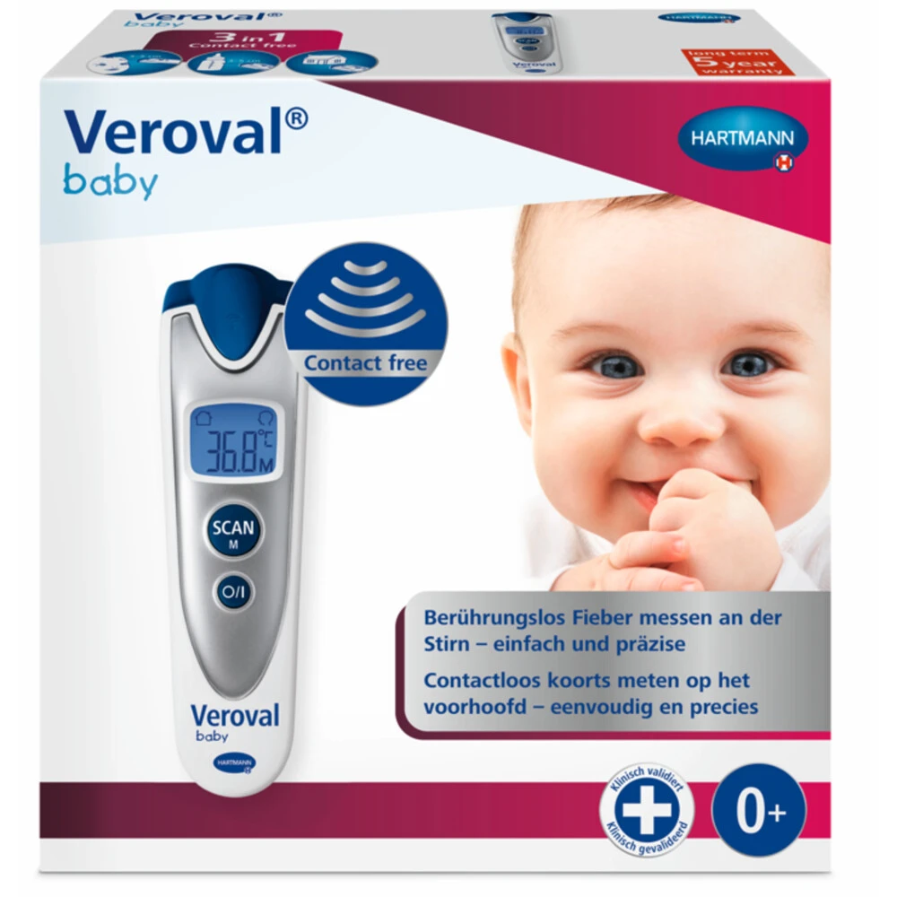 Veroval Baby 3in1 Infrarood Thermometer 1 Veroval Baby 3in1 Infrarood Thermometer