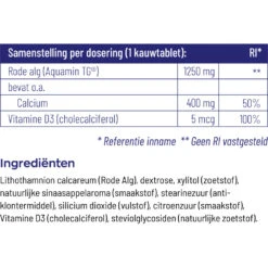 Vitakruid Calcium 400 & D3 Uit Rode Alg 8 Vitakruid Calcium 400 & D3 Uit Rode Alg -Gezondheidsproducten Winkel 1040357 4
