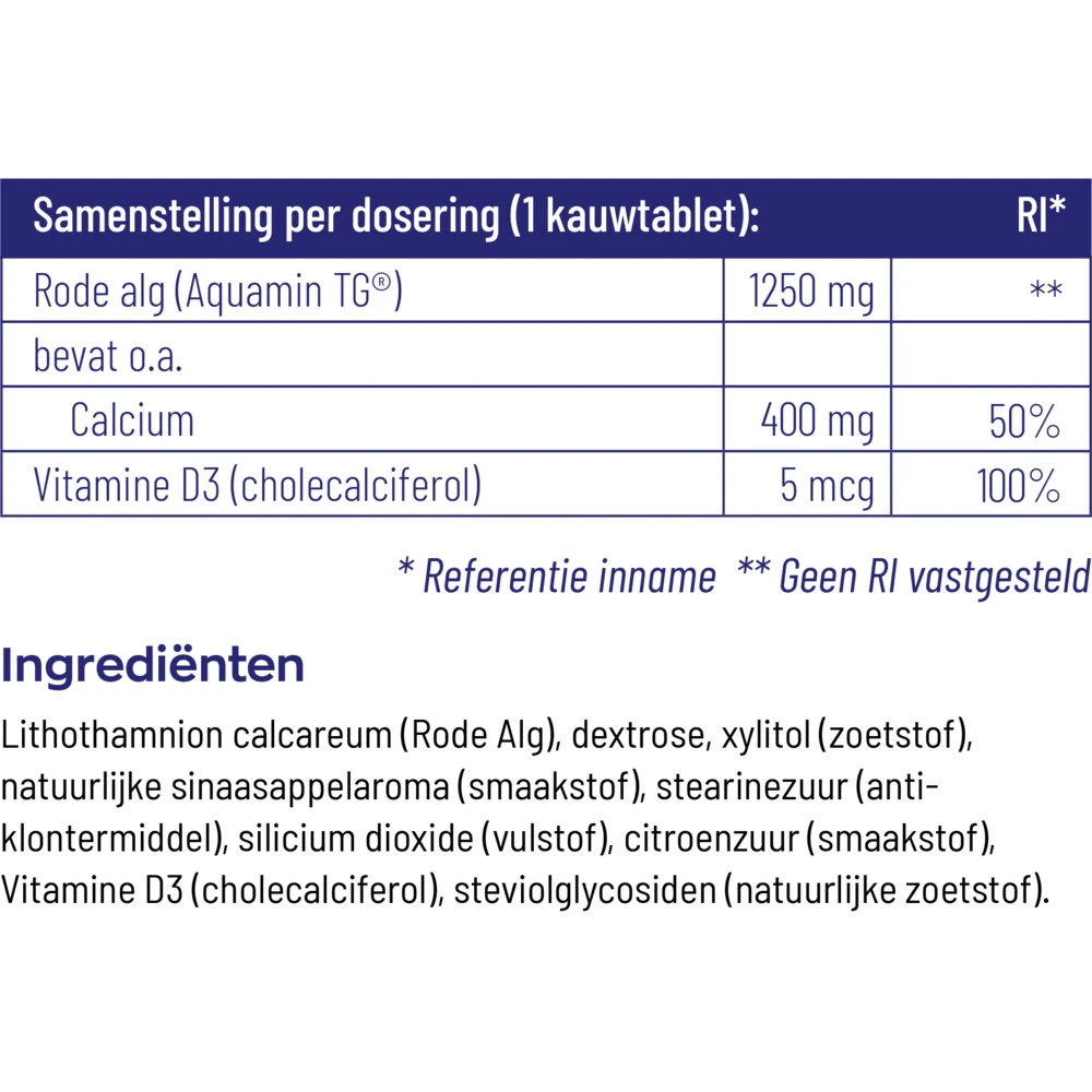Vitakruid Calcium 400 & D3 Uit Rode Alg 4 Vitakruid Calcium 400 & D3 Uit Rode Alg - Afbeelding 4