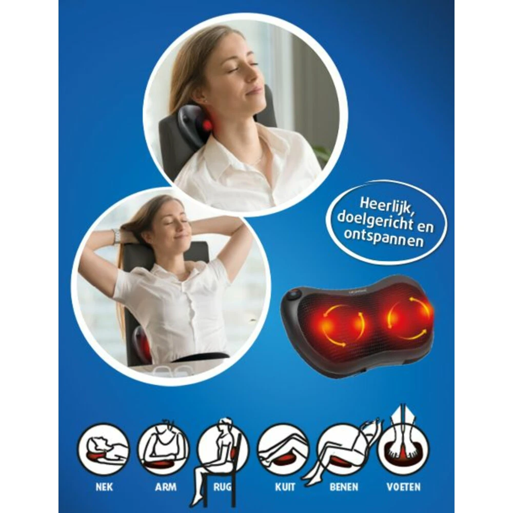 Lucovitaal Orthopedisch Massage Kussen Shiatsu 2 Lucovitaal Orthopedisch Massage Kussen Shiatsu - Afbeelding 2