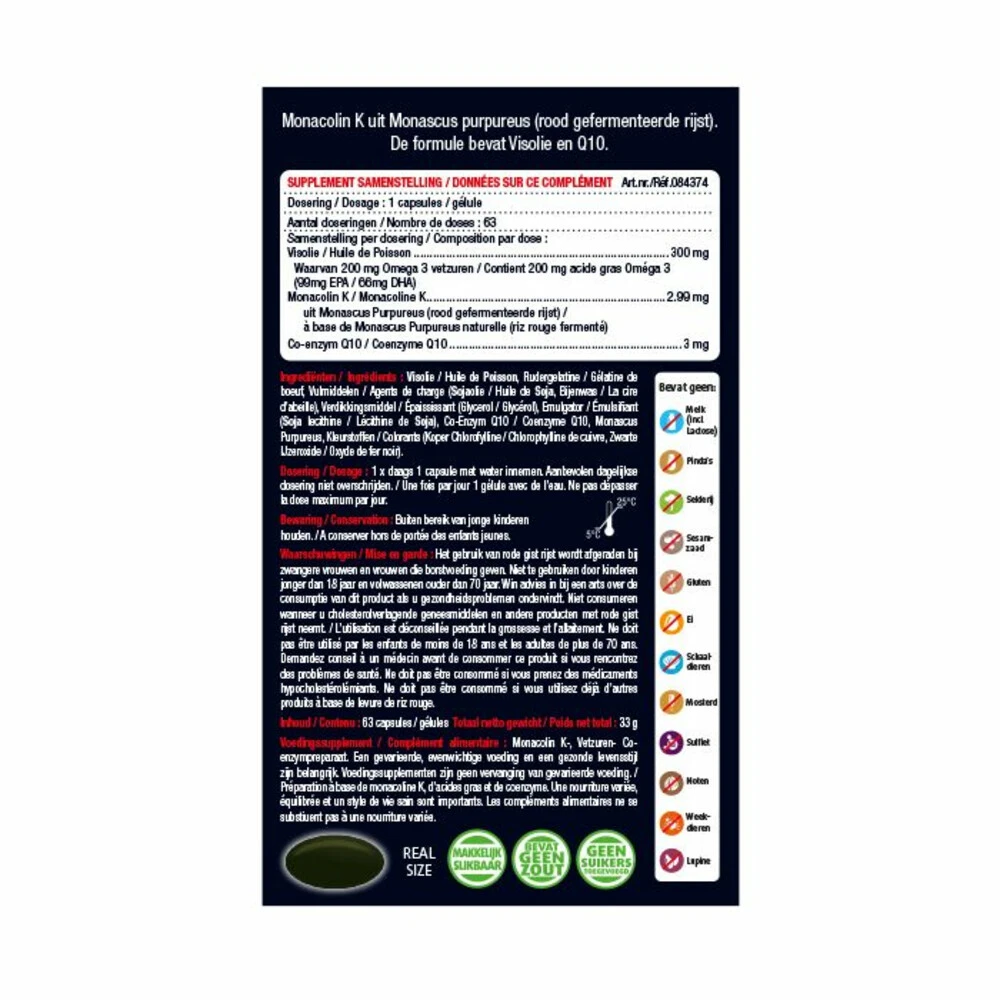 2x Lucovitaal Rode Gist Rijst Met Visolie En Q10 2 2x Lucovitaal Rode Gist Rijst Met Visolie En Q10 - Afbeelding 2