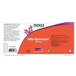 NOW Alfa-liponzuur 250 Mg