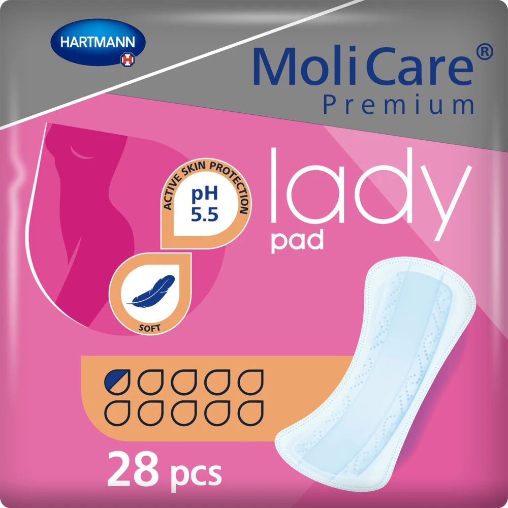 4x Molicare Premium Lady Pad 0,5 Druppels 70 Ml Absorptie 1 4x Molicare Premium Lady Pad 0,5 Druppels 70 Ml Absorptie
