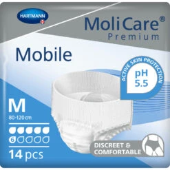 4x Molicare Premium Mobile 6 Druppels Medium 1662 Ml Absorptie