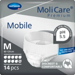 4x Molicare Premium Mobile 10 Druppels Medium 2421 Ml Absorptie