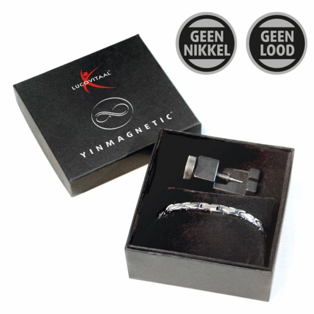 Lucovitaal Yinmagnetic Magneet Armband Zilver 3 Lucovitaal Yinmagnetic Magneet Armband Zilver - Afbeelding 3