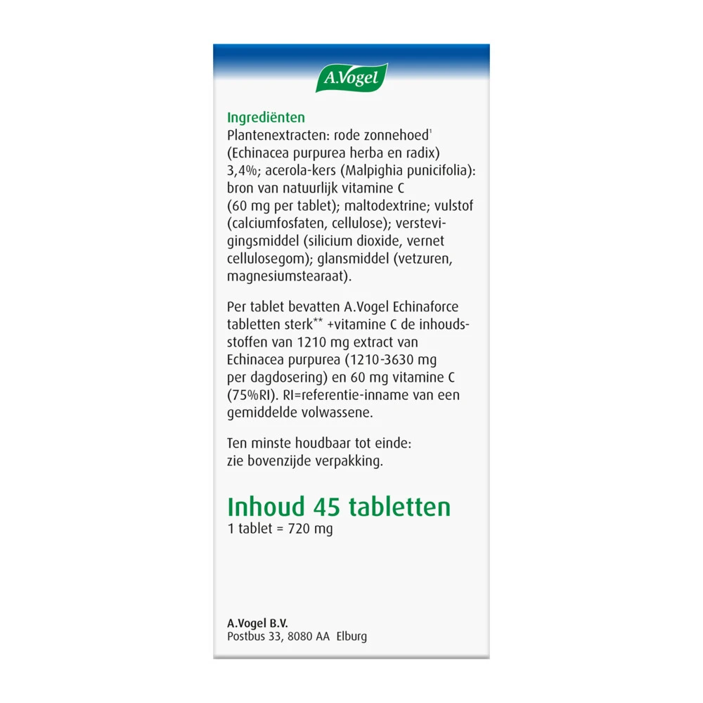 A.Vogel Echinaforce Sterk + Vitamine C 5 A.Vogel Echinaforce Sterk + Vitamine C - Afbeelding 5