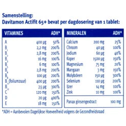 Davitamon Actifit 65+ 7 Davitamon Actifit 65+ -Gezondheidsproducten Winkel 756472 4