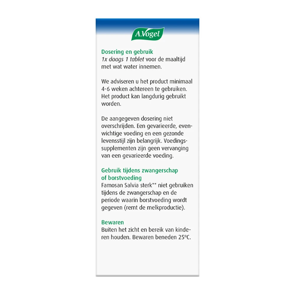 A.Vogel Famosan Salvia Overgang Sterk 3 A.Vogel Famosan Salvia Overgang Sterk - Afbeelding 3