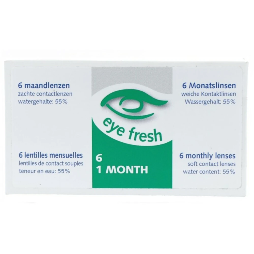 Eye Fresh Zachte Maandlenzen 6-pack -1,50 1 Eye Fresh Zachte Maandlenzen 6-pack -1,50