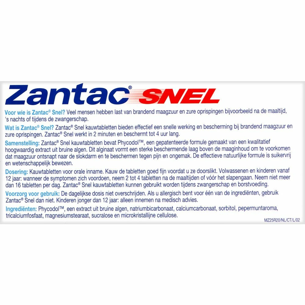 3x Zantac Snel Kauwtabletten 4 3x Zantac Snel Kauwtabletten - Afbeelding 4
