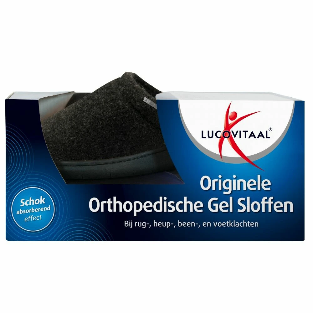 Lucovitaal Orthopedische Gel Sloffen Zwart 42-43 1 Lucovitaal Orthopedische Gel Sloffen Zwart 42-43