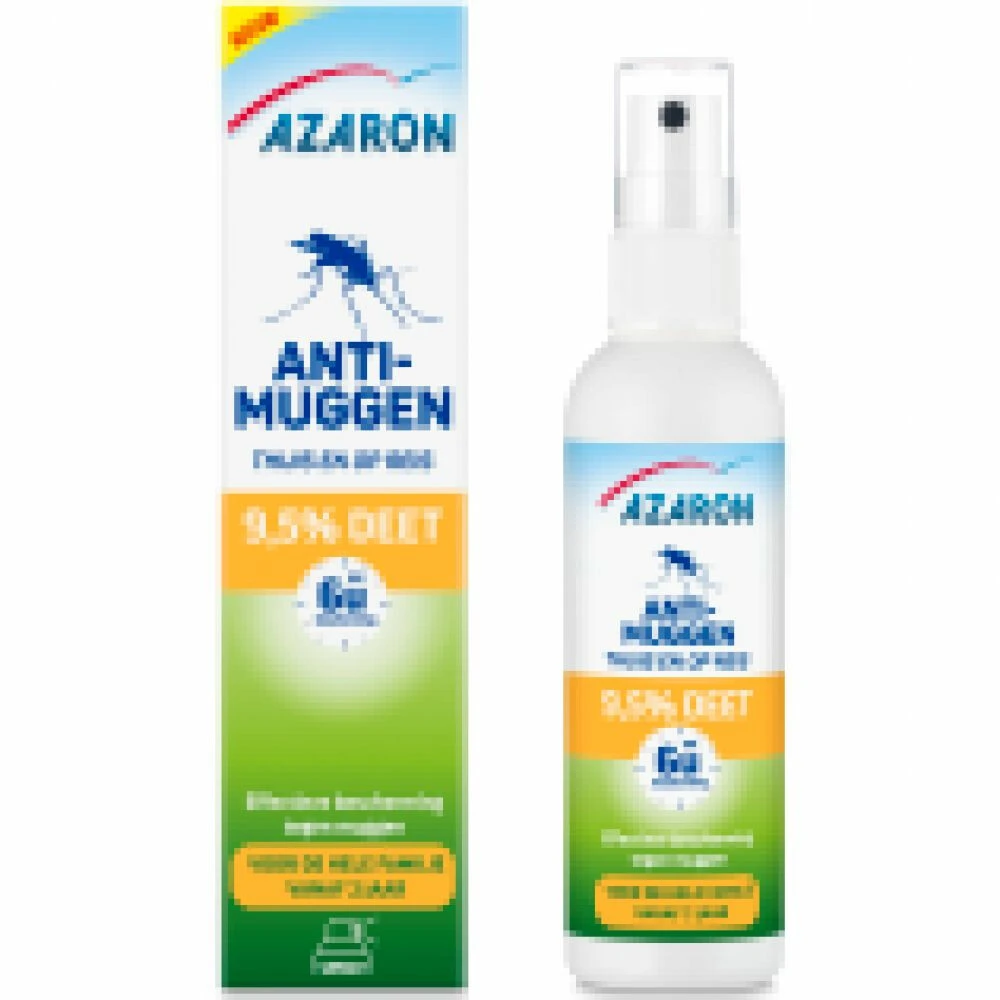 2x Azaron Anti Muggenspray 9,5% DEET 2 2x Azaron Anti Muggenspray 9,5% DEET - Afbeelding 2