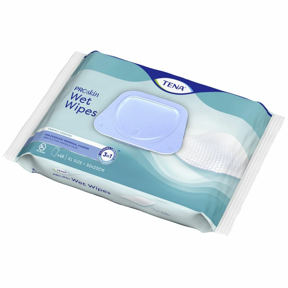 3x TENA Wet Wipes 3-in-1 32x20 Cm 2 3x TENA Wet Wipes 3-in-1 32x20 Cm - Afbeelding 2